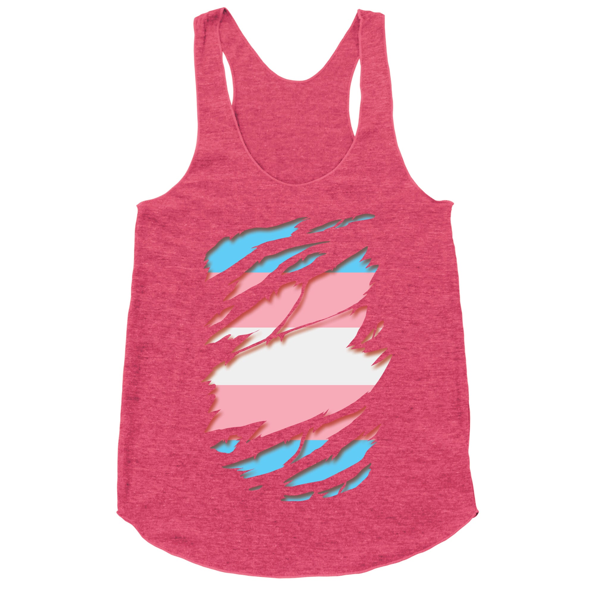 Ripped Shirt: Trans Pride Racerback Tank
